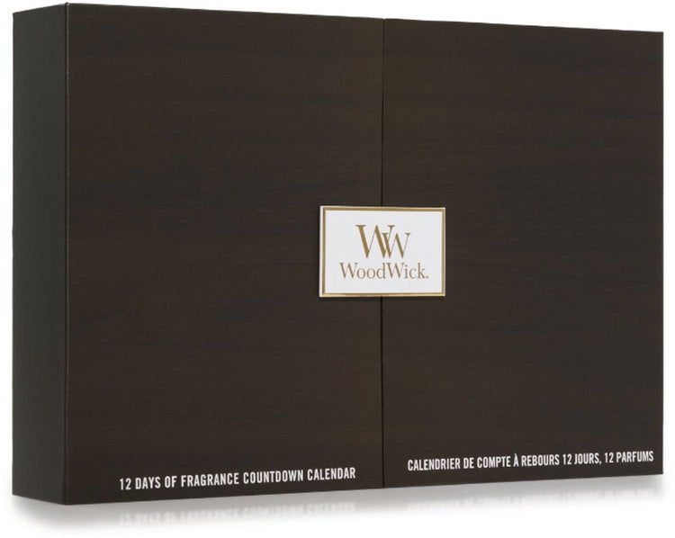 Woodwick – Deluxe-Adventskalender-Geschenkset – 12 Tage Weihnachten – 12 Kerzen – bis zu 180 Brennstunden