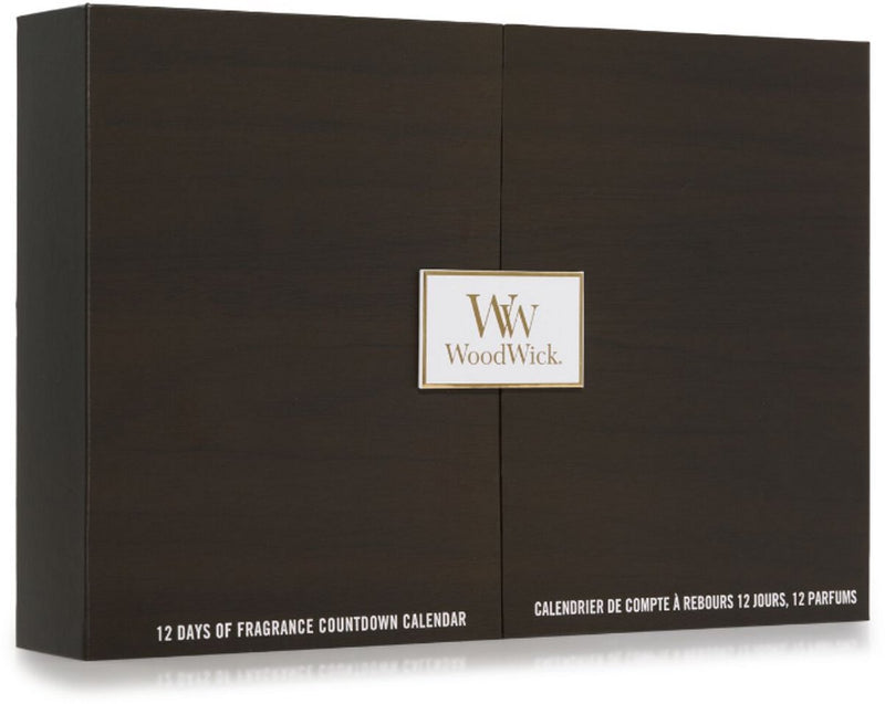 Woodwick – Deluxe-Adventskalender-Geschenkset – 12 Tage Weihnachten – 12 Kerzen – bis zu 180 Brennstunden