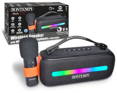 Bontempi Spa Bontempi – kabelloser Lautsprecher – mit Mikrofon und RGB-Beleuchtung.