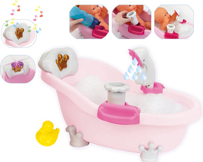 Klein Toys Baby Coralie Spielzeugpuppenbad – inkl. Zubehör - inkl. Licht - inkl. Ton - rosa