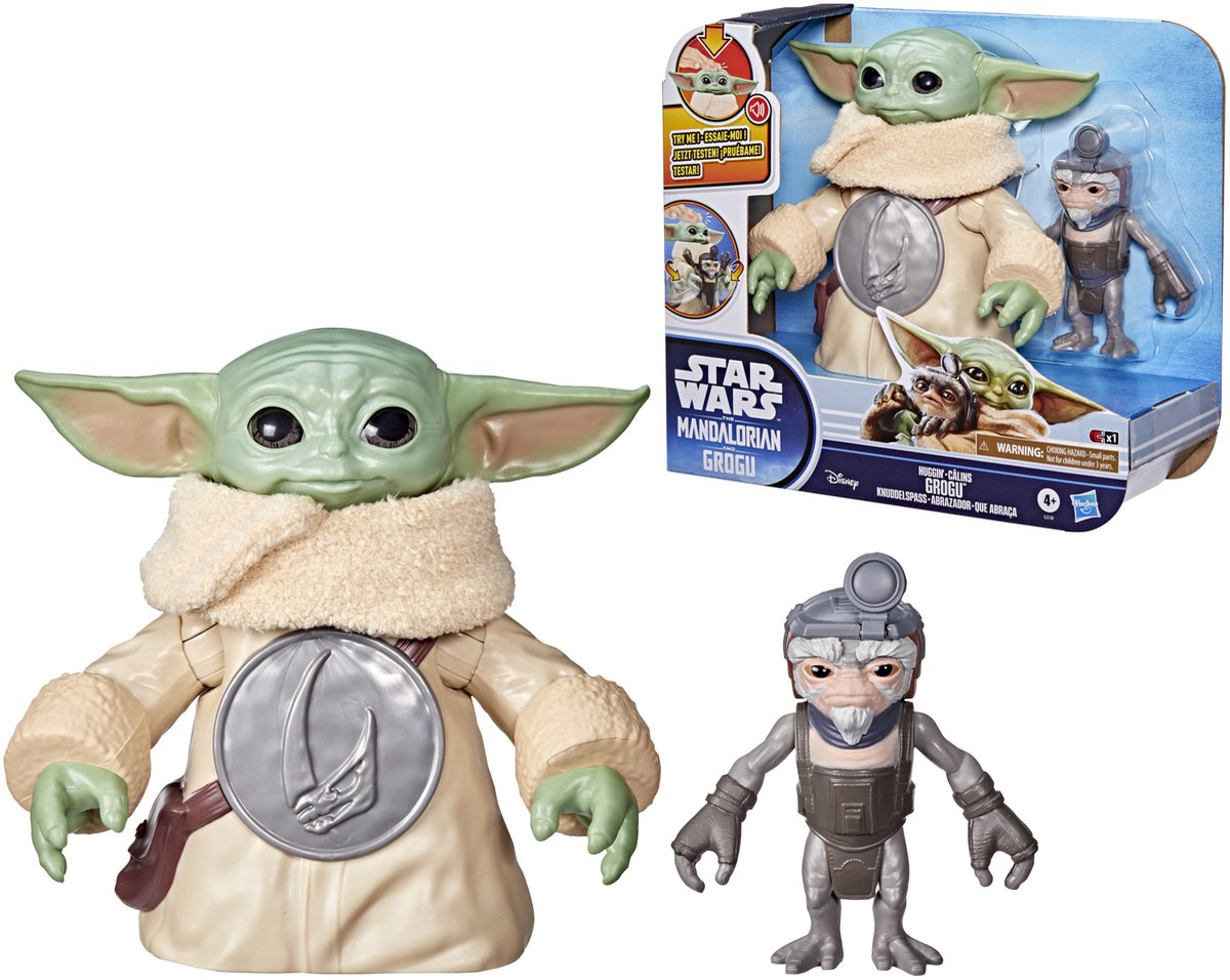 Star Wars Hasbro: The Mandalorian Grogu Elektronische Actionfigur Huggin' Grogu Anzellan 17 cm Actionfigur