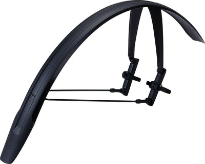BBB Cycling Discguard hinten – Hinterradschutzblech für Gravel-Bike-Rennrad – Schutzblech 28 Zoll – maximale Reifenbreite: 42 mm – Schwarz – BFD-65R