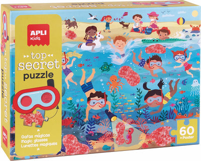 Apli Kids - Puzzle Top Secret Beach (60 Teile).