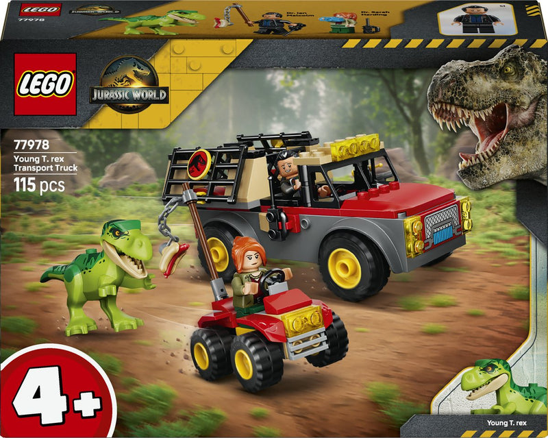 Lego Jurassic World Young T. Rex Transport-LKW Dino-Spielzeug für Kinder ab 4 Jahren 77978