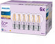 Philips LED-Lampe matt - 60 W - E27 - warmweißes Licht - 6 Stück