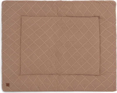 Jollein – Laufstallmatte 75 x 95 cm – Baby-Spielmatte – karierter Strickkeks