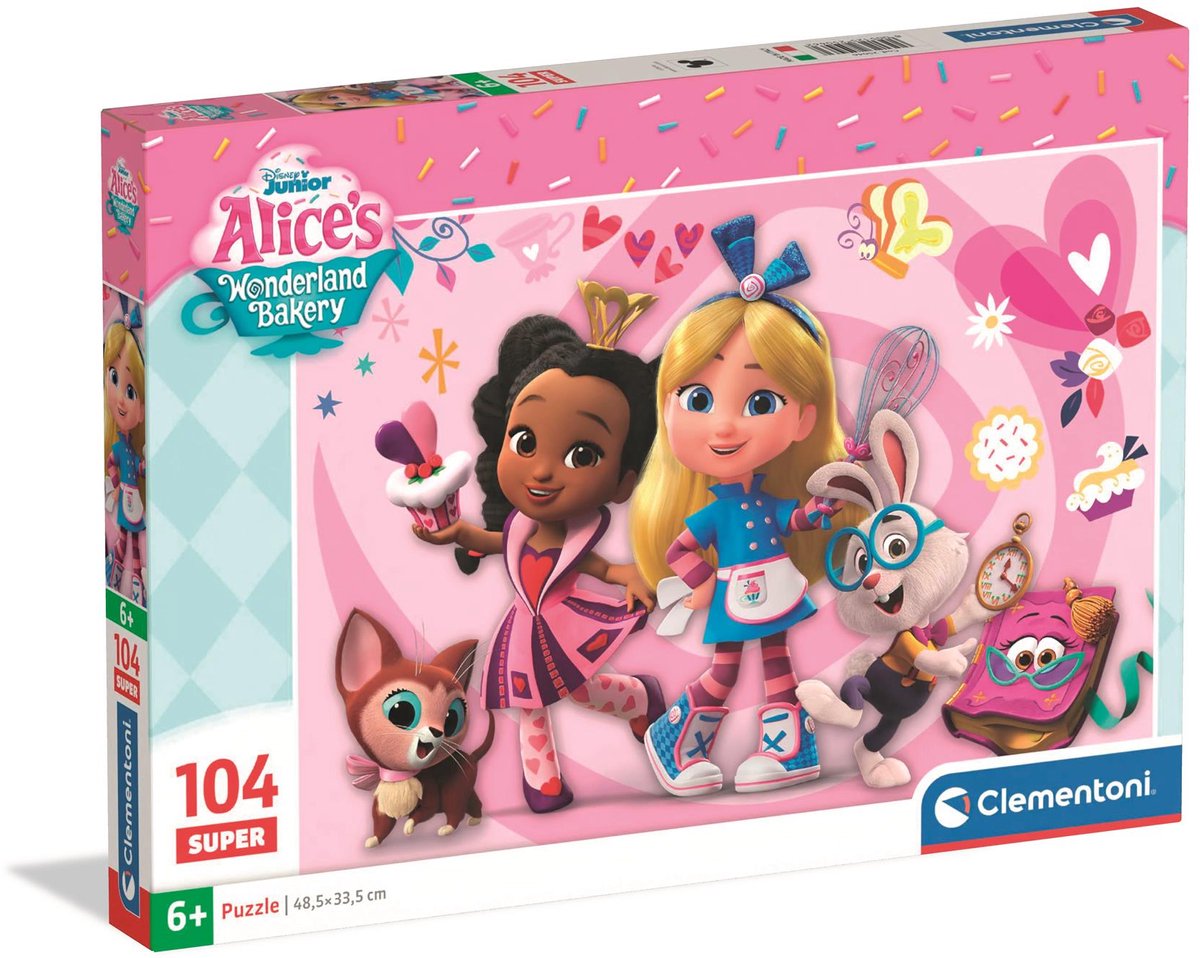 Clementoni – Puzzle – 104 Teile – Super Alice Bakery Disney – Kinderpuzzle – ab 6 Jahren