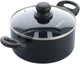 Kochstar Essenz Keramik-Kochpfanne – mit Deckel – 20 cm – 2,7 l – PFAS-frei – Induktionskochpfanne – Induktionspfanne – Keramik-Antihaftbeschichtung – Kühlgriff – ofenfest bis 130 °C – Schwarz