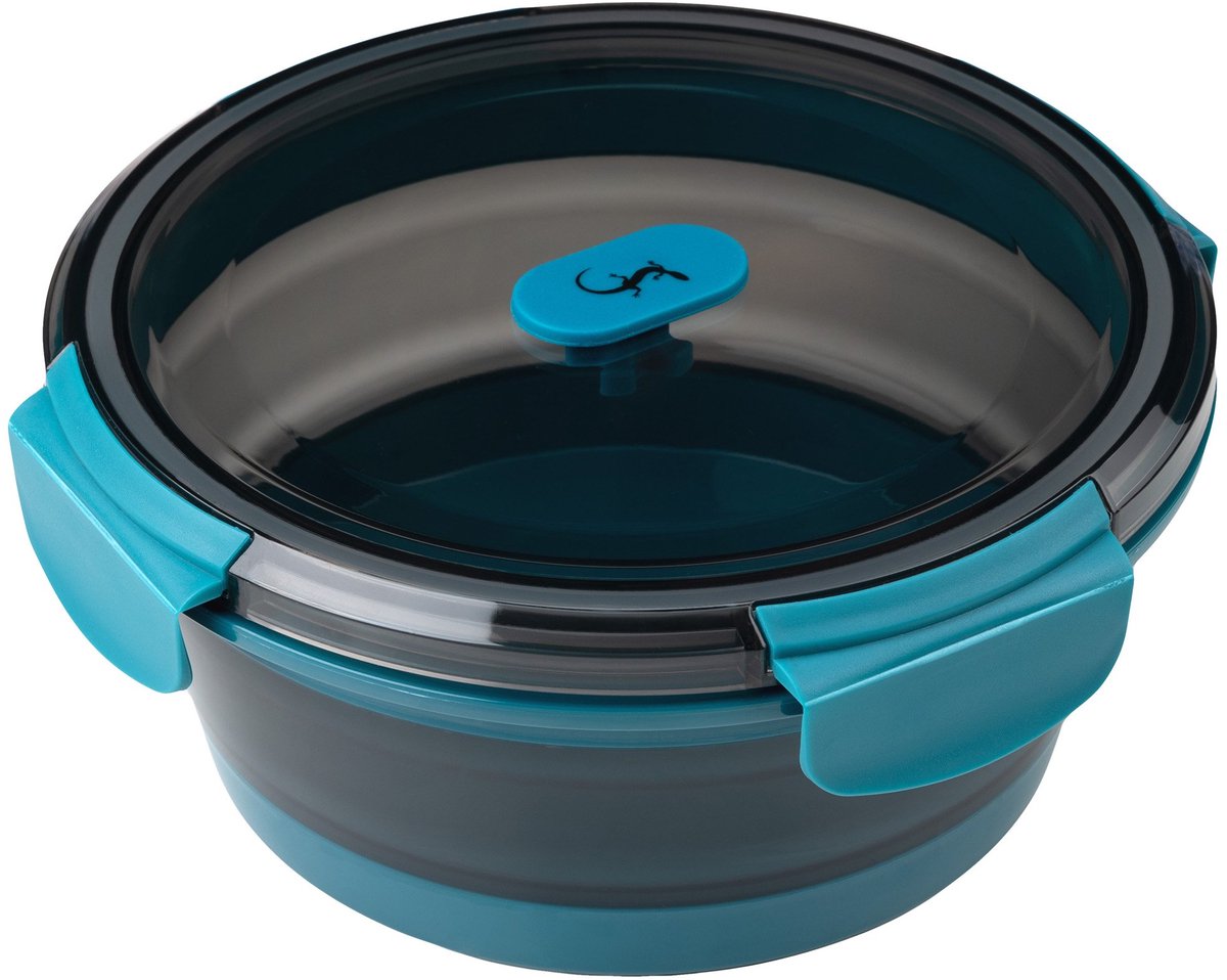 Lurch Up Down faltbare Lunchbox rund aus Silikon PP Petrol 800ml