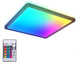 Briloner b.k.licht - RGB-LED-Deckenleuchte - schwarz - dimmbar - mit indirektem Licht - farbiges Licht - mit Fernbedienung - L: 29cm