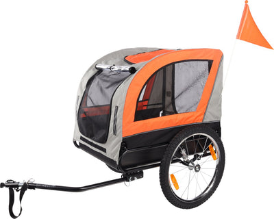Flamingo Fahrradanhänger Jolene – Grauorange, 77,5 × 58 × 67 cm | geeignet für Fahrrad E-Bike – Belastbarkeit bis 40 kg!
