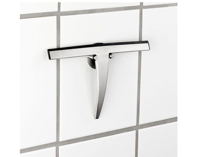 WENKO Duschwischer Bosa Edelstahl matt – Fensterwischer – Duschabzieher – Montage ohne Bohren