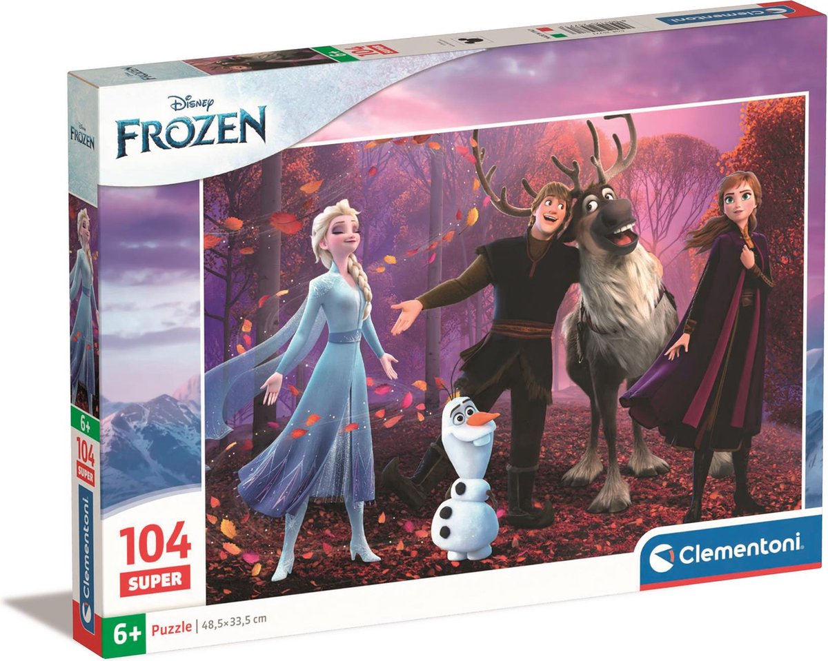 Clementoni - Puzzle - 104 Teile - Frozen Disney - Kinderpuzzle - ab 6 Jahren