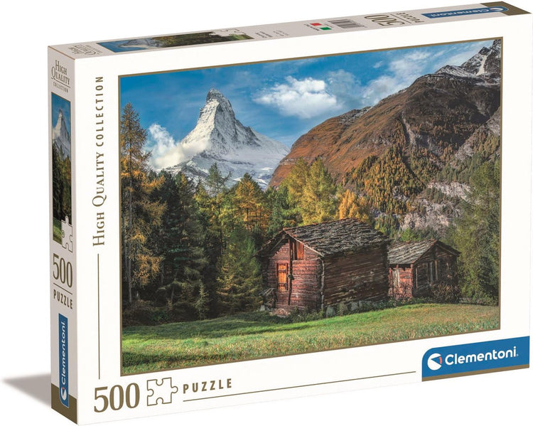 Clementoni – Puzzle – 500 Teile – Charmantes Matterhorn – Puzzle für Erwachsene – hochwertige Sammlung