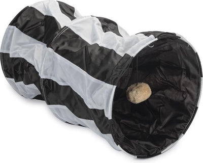 Beeztees cruzzle – Katzentunnel – Nylon – Schwarz und Weiß – 50 x 26 x 26 cm