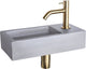 Differnz Ravo Brunnenset Beton hellgrau gebogen mattgold