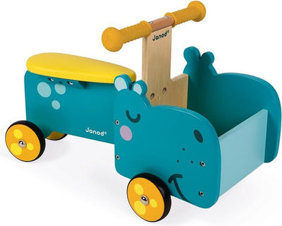 Janod – Lastenrad aus Holz, Laufrad – Nilpferd