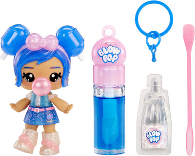 Yummiland Lipgloss-Puppe – lizenzierte Süßigkeiten – blauer Himbeer-Blow-Pop