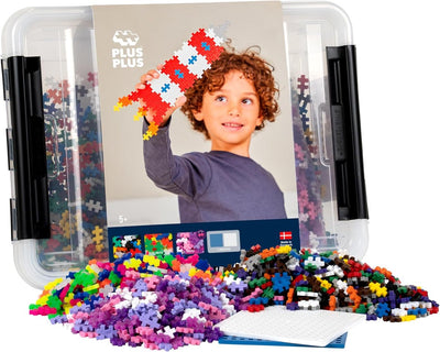 Plus-Plus Basic-Aufbewahrungsbox 2400-teiliger Baukasten – 3406 – Konstruktionsspielzeug – Konstruktionsspielzeug – Set mit Bausteinen – ab 5 Jahren