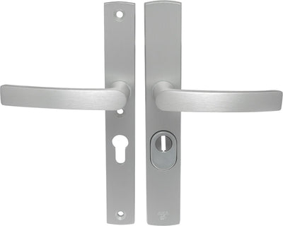 Axa-Sicherheitsbeschlag (Curve Plus) schmaler Aluminiumboden: Griff-Griff (Blockmodell) PC55 mit Kernziehschutz SKG***