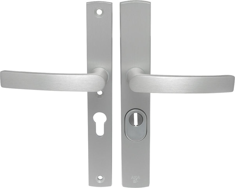 Axa-Sicherheitsbeschlag (Curve Plus) schmaler Aluminiumboden: Griff-Griff (Blockmodell) PC55 mit Kernziehschutz SKG***