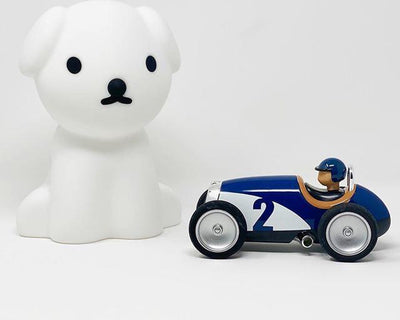 Baghera Spielzeugauto – Rennwagen blau – Vintage – in Geschenkbox – 1 Jahr