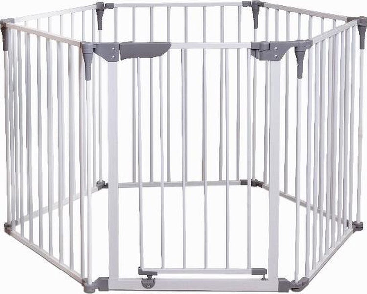 Dream Baby Dreambaby Royale Converta 3 in 1 – Bodenbox – Sicherheitsgitter – Feuerschutzgitter – Laufstall Baby – Spielbox – Krabbelbox – Weiß