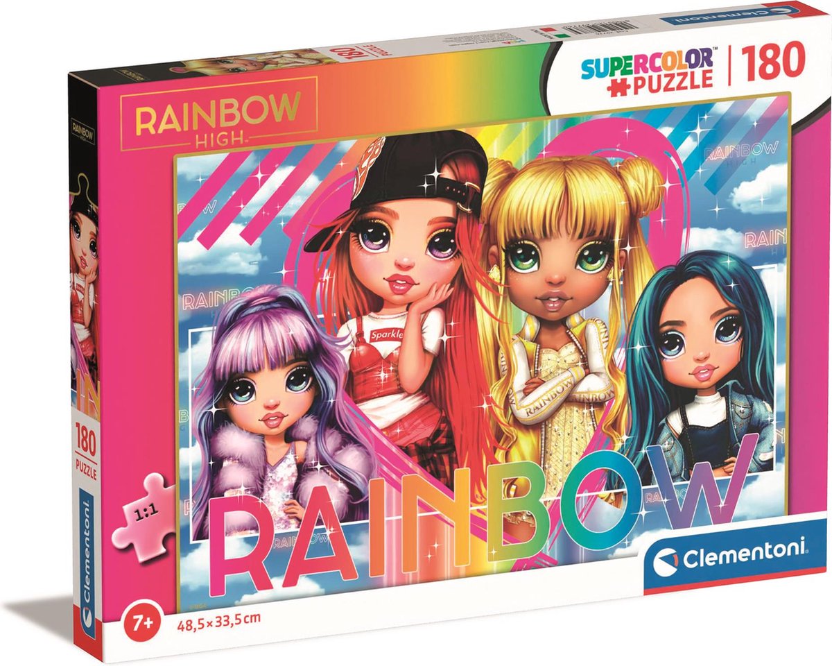 Clementoni - Puzzle - 180 Teile - Rainbow High - Kinderpuzzle - ab 7 Jahren