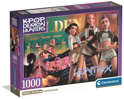 Clementoni K-Pop Demon Hunters Puzzle 1000 Teile kompakt – Kpop Huntrix – K-Pop-Puzzle, Hobby-Geschenk für Kinder ab 6 Jahren
