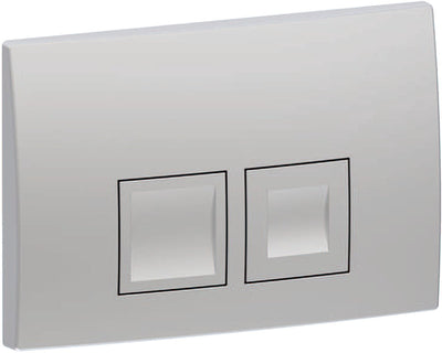 Geberit delta25 Bedienplatte - 2-Tasten-Unterputz - rechteckige Tasten - Chrom matt