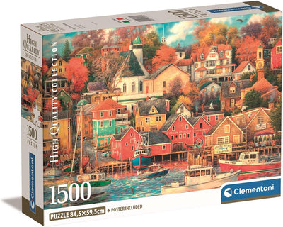 Clementoni-Puzzle „Gute Zeiten Hafen“ – 1500 Teile.