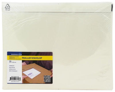 Raadhuis Packlistenumschlag – 225 x 165 mm – A5 – unbedruckt – 100 Stück – rd-310500-100