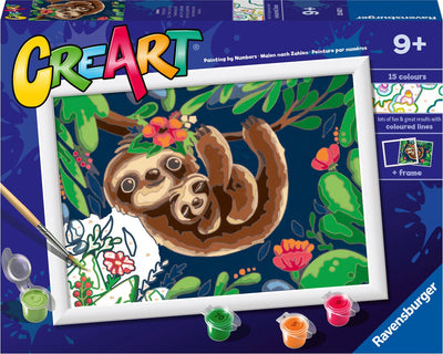 Ravensburger Kreart Gemälde auf Nummer süße Faultiere