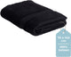Stille. Living Hush Living Badetuch – pro Stück – 70 x 140 cm – 100 % Baumwolle – schwere Qualität, 500 g m2 – stilvolle Bordüre und Aufhängeöse – schwarz