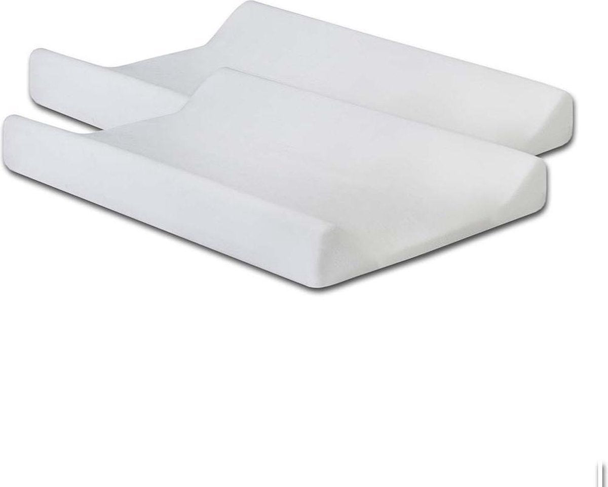 Jollein Wickelauflagenbezug Frottee 50x70cm - weiß - 2 Stück