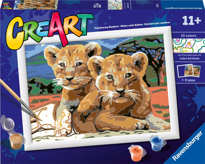 Ravensburger Kreart Painting von Nummer Kleine Leeuwenwelpjes