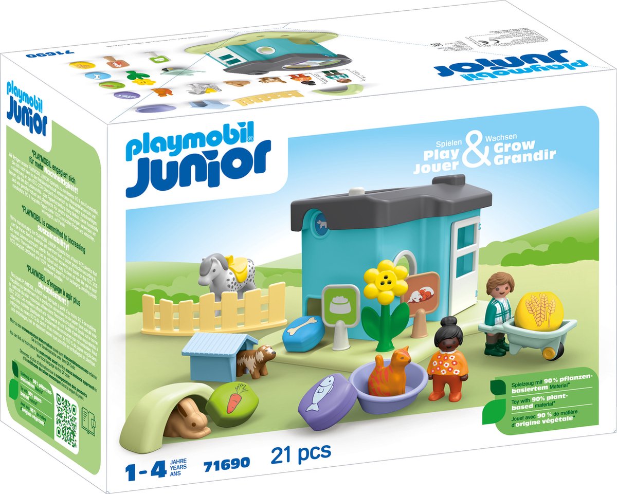 Playmobil 1.2.3. Tierrente mit Fütterungsmaschine 71690