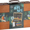 Luxuriöser Holz-Zeichenkoffer der Creative Craft Group – 92-teilig