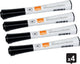 Nobo Glide Whiteboard-Marker mit feiner Spitze – 4er-Pack – Schwarz