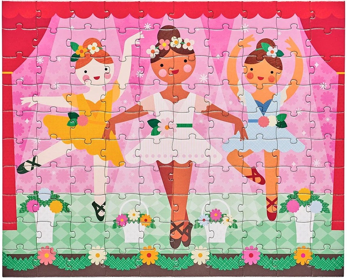 Petit Collage Puzzle zweiseitig Ballerina 100 Teile
