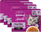 Whiskas Katzenfutter – Erwachsene 1+ – aromatische, köstliche Kombinationen in Soße – 48 x 85 g