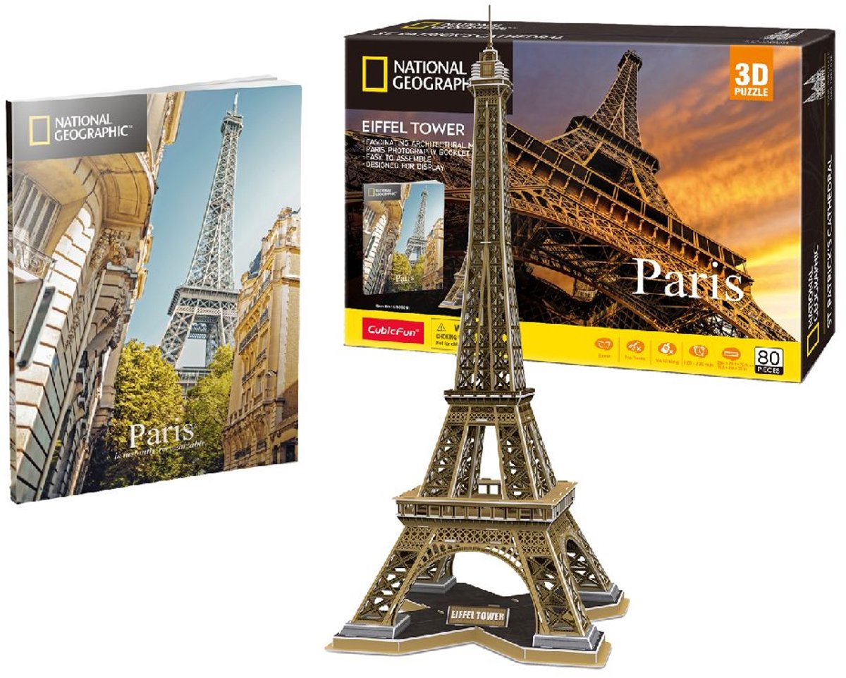 Cubic Fun 3D Puzzle National Geographic Eiffelturm