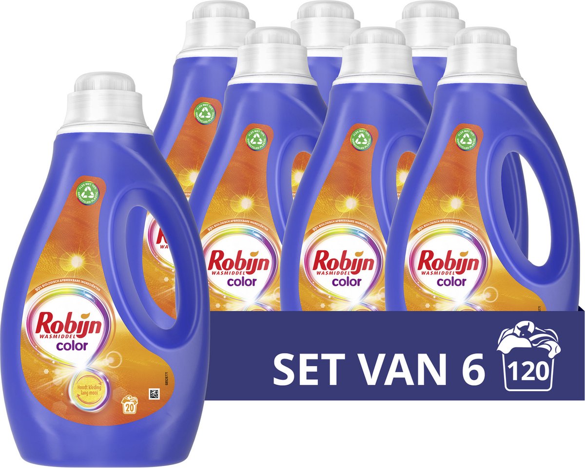 Robijn Flüssigwaschmittel – Farbe – 6 x 20 Wäschen