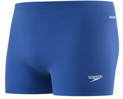 Speedo Endurance+ Logo Aqua kurze Sport-Badehose für Herren – Blau Weiß