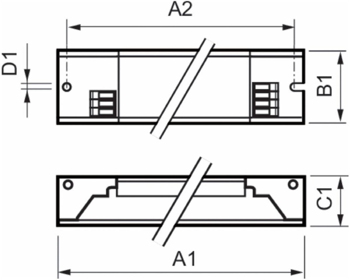 Philips Lighting Leuchtstofflampen elektronisches Vorschaltgerät 116 W (2 x 58 W) HF-P258TLD-III