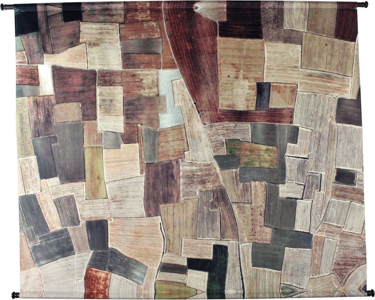 HD Collection Wandbehangblöcke braun 110x3x146cm