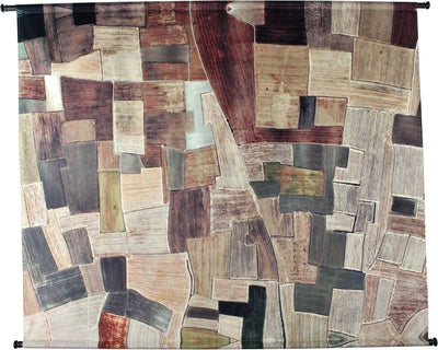 HD Collection Wandbehangblöcke braun 110x3x146cm