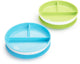 Munchkin-Teller mit Saugnapf – rutschfest – spülmaschinen- und mikrowellengeeignet – pro 2 Stück – ab 6 Monaten – blaugrün