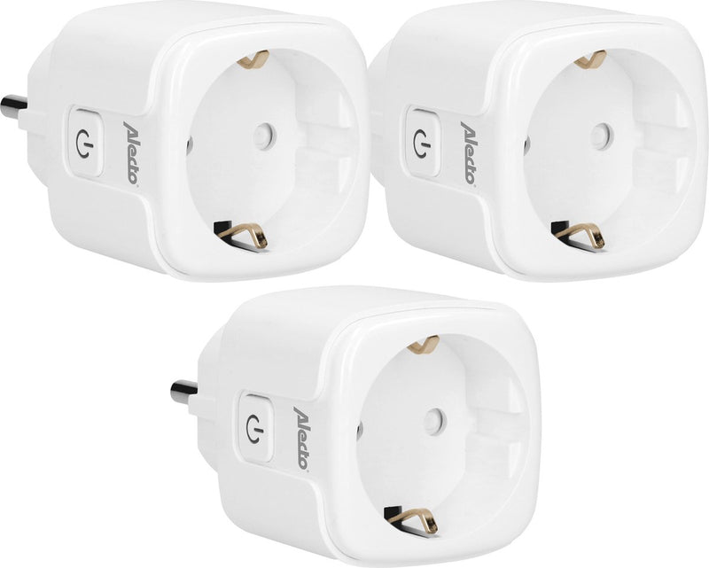 Alecto smart-plug10 Triple - Smart WiFi Zwischenstecker - 16a 3680w - 3 Stück