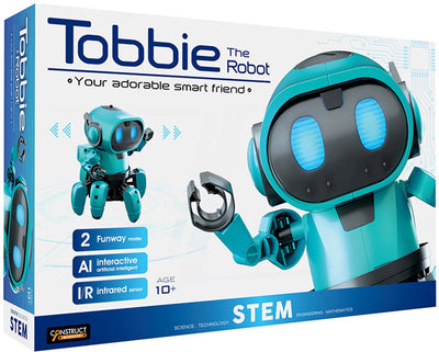 Konstruieren und erschaffen, erschaffen Sie Tobbie, den blauen Roboter – Experimentierset – Roboterbausatz – programmierbar – KI-Roboter